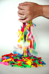 Naklejka premium balloons and hand