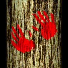 tree trunk: hands