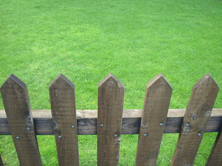 fenced lawn