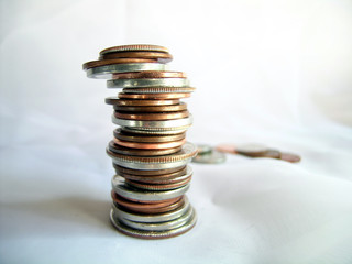 large stack of coins