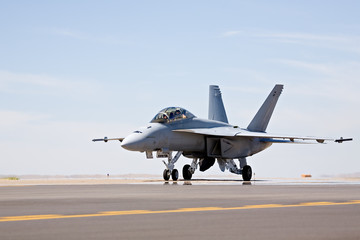 f-18 hornet taxiing
