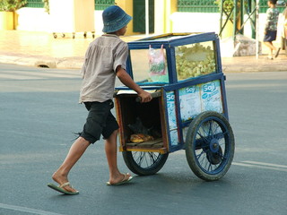 vendeur, cambodge