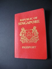 Fototapeta premium red singapore passport