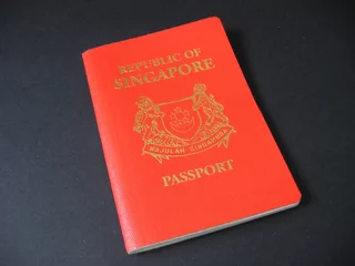 Zelfklevend Fotobehang red singapore passport © Pei Lin