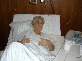 patientin / krankenzimmer