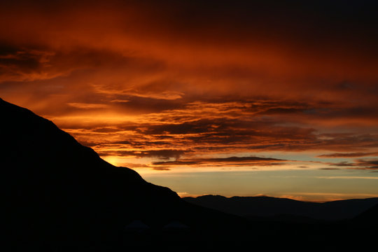 mongolian altai mountain sunset