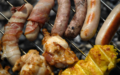 meat on the barbeque