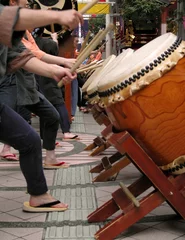 Fotobehang japanese drums show-action detail © Provisualstock.com