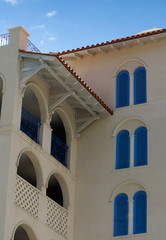 white stucco building in barbados