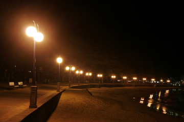 beach at night