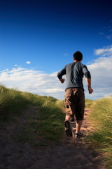 jogger on the beach