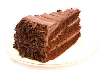 slice of chocolate cake