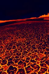 Foto op Plexiglas Vulkaan stuiptrekking van de natuur