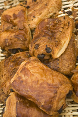 pains aux chocolat on display