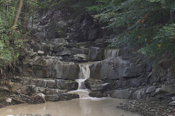 waterfall at mountains