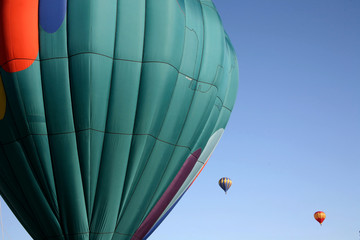 Obraz premium hot air balloon ride closeup