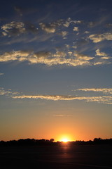 sun going down