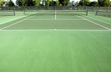 tennis court players eye view
