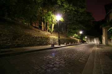 paris street at nigh