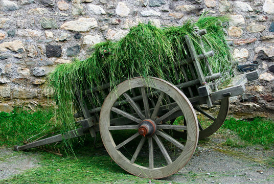 18th century hay cart