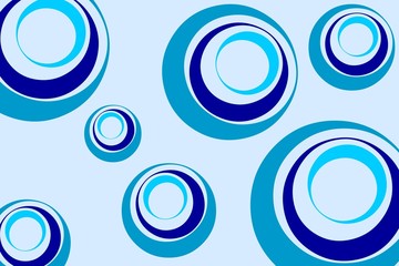 retro blue circles wall paper