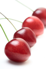 cherries lined up