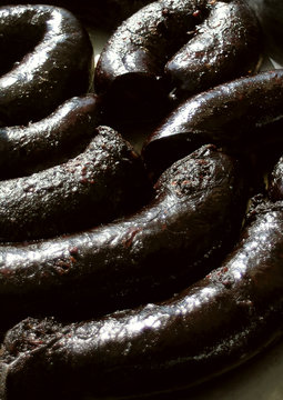 boudins dans une charcuterie