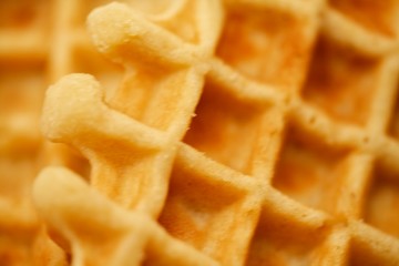 butter waffles close up