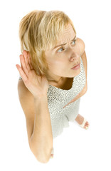 overhear woman