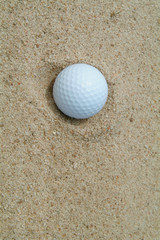 golf-ball in bunker