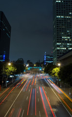 downtown la- tail lights