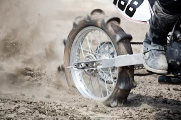 Acrylic prints Motorsport dirtbike wheel