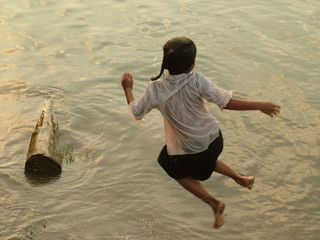 "jump", laos