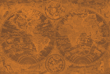 Fototapeta na wymiar old pirate map skórzany