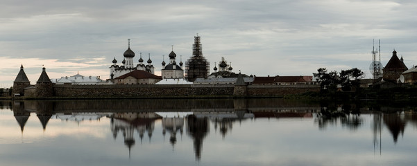 old fortress at sunset