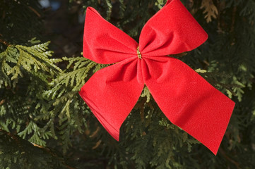red christmas bow 2