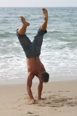 kraftprobe am strand