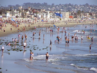 beach crowded with people