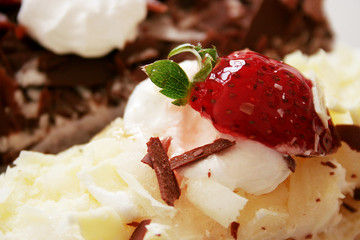 strawberry on a cake / pastry