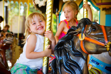 girl on a merry go round