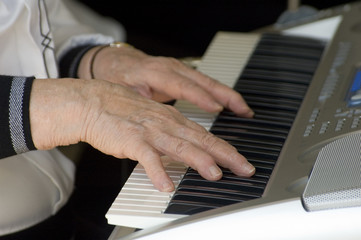playing the keyboard