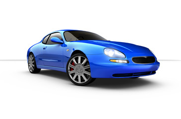 Fototapeta na wymiar blue sports car