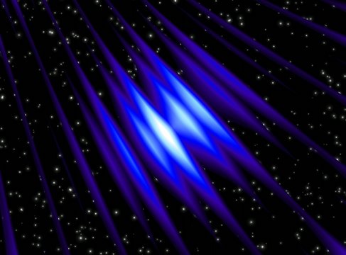 blue glow in space