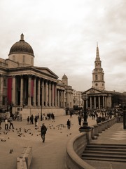 londres, national gallery, musée,place
