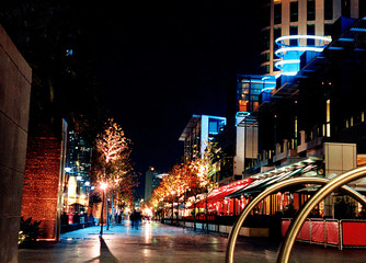 the southbank promenade by night