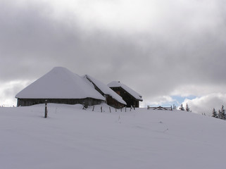 0146n-chalet sous la neige