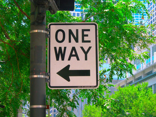 one way sign