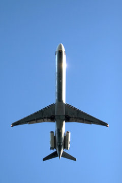 jet with landing gear down