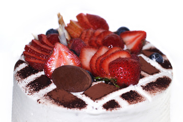 your name here - birthday cake with straberries