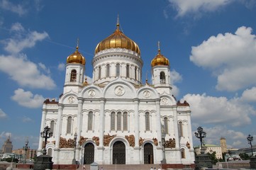 Fototapeta na wymiar moscow christ cathedral